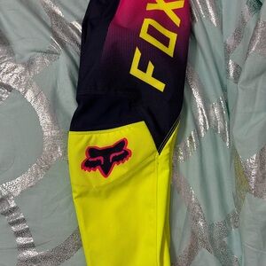 Fox Racing Yellow and Black Pants